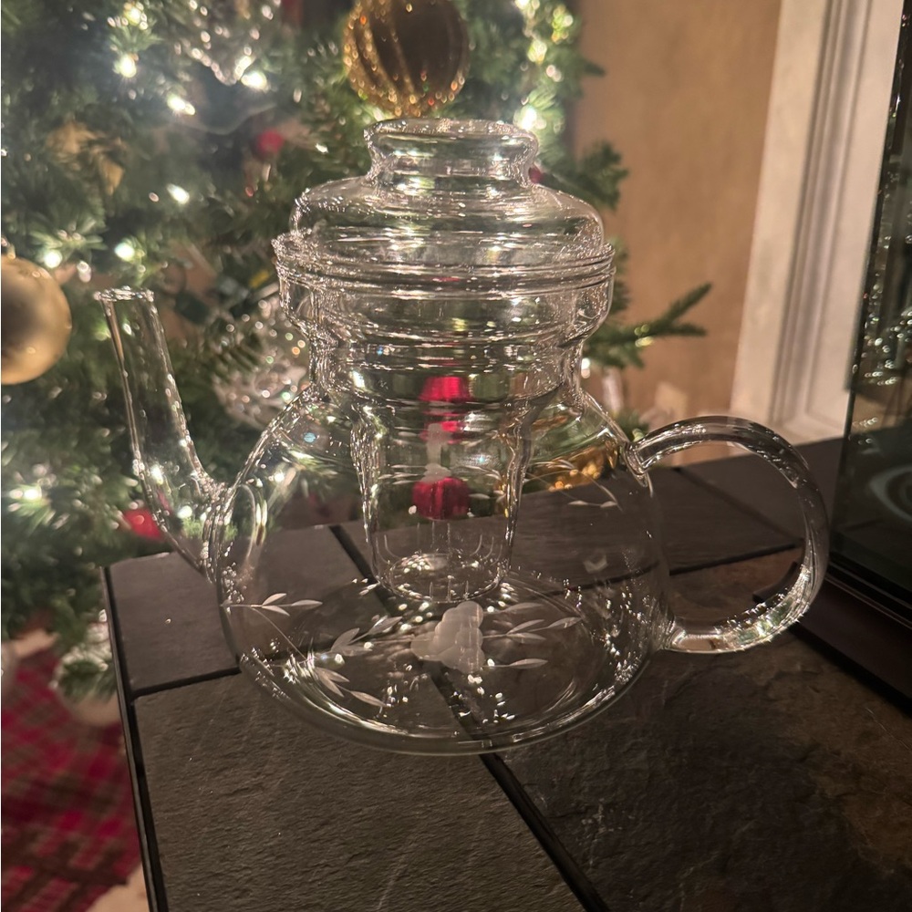 Vintage Princess House Heritage Glass Teapot with Infuser NWT